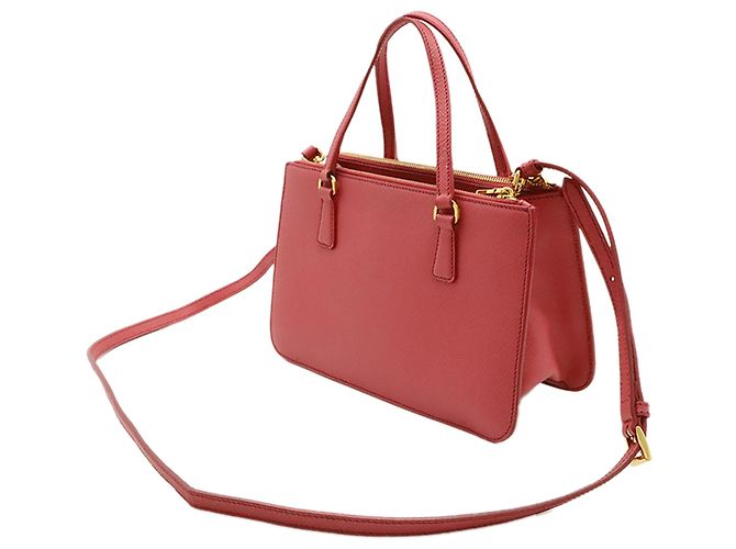 Borsa Prada Pink Mini Saffiano Lux Galleria Double Zip Rosa - vista 2