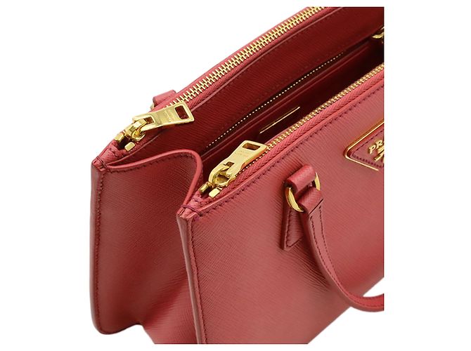 Borsa Prada Pink Mini Saffiano Lux Galleria Double Zip Rosa - vista 5