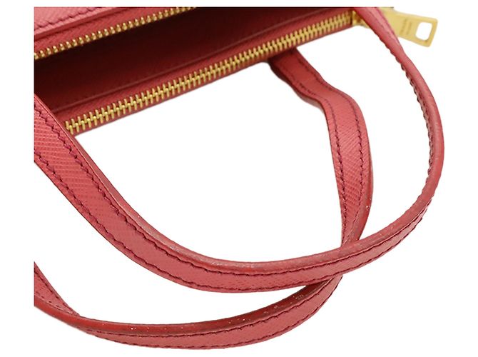 Borsa Prada Pink Mini Saffiano Lux Galleria Double Zip Rosa - vista 7