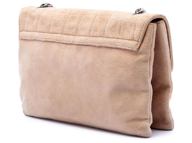 Chanel Beige Choco Bar Suede Mademoiselle Turnlock Flap - vista 2