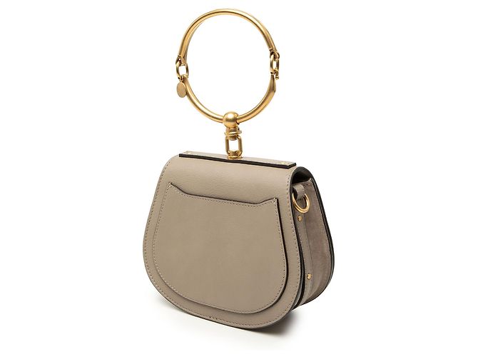 Borsa a tracolla Chloé Brown Small Leather Nile Bracelet Marrone Taupe - vista 2