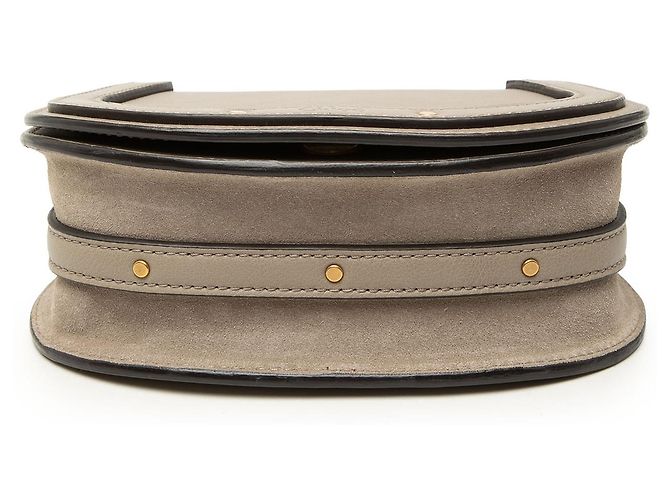 Borsa a tracolla Chloé Brown Small Leather Nile Bracelet Marrone Taupe - vista 3