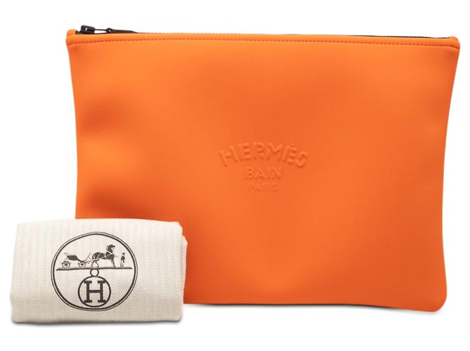 Funda Neobain de neopreno naranja Hermès Tamaño Medium - vista 7