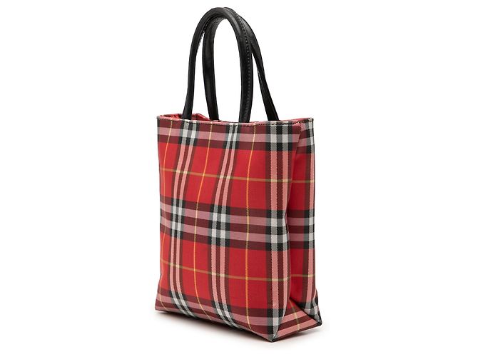 Borsa in nylon Burberry Red House Check Rosso - vista 2