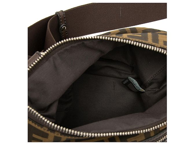 Fendi Marrone Zucca Canvas Crossbody - vista 4