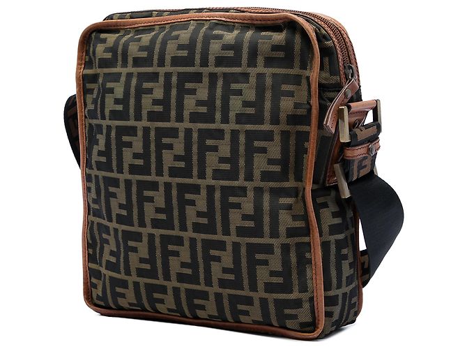 Fendi Black Zucca Canvas Crossbody Nero - vista 2