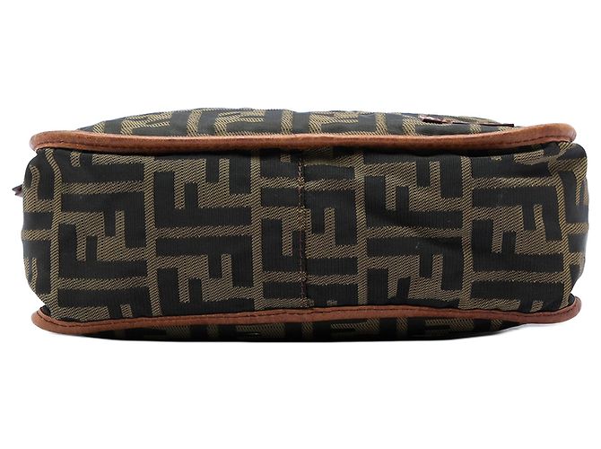 Fendi Black Zucca Canvas Crossbody Nero - vista 3