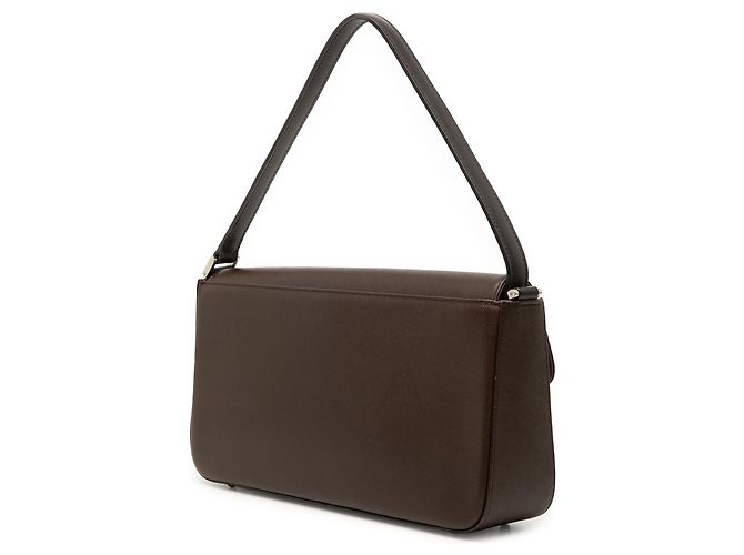 Borsa a tracolla con patta in pelle marrone Burberry Marrone scuro - vista 2