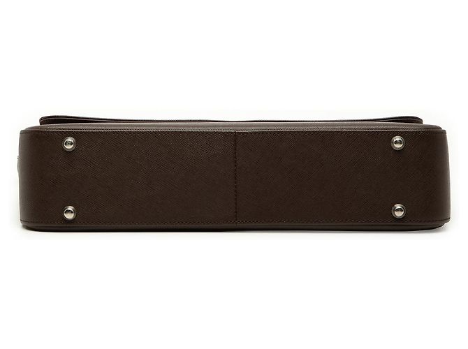 Borsa a tracolla con patta in pelle marrone Burberry Marrone scuro - vista 3