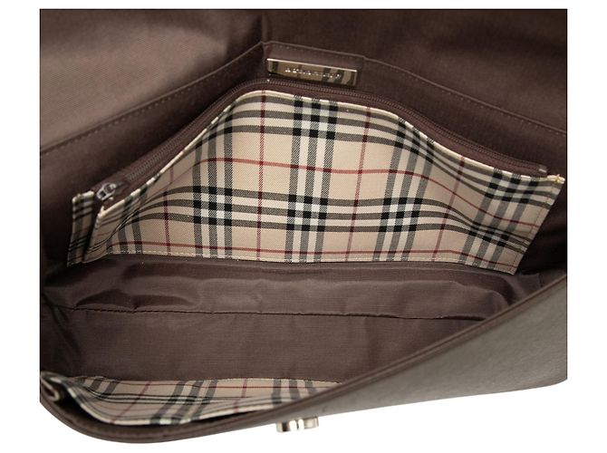 Borsa a tracolla con patta in pelle marrone Burberry Marrone scuro - vista 4