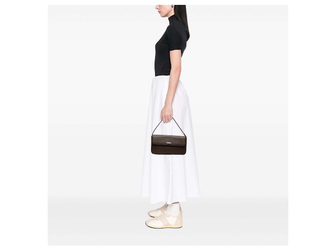 Borsa a tracolla con patta in pelle marrone Burberry Marrone scuro - vista 6