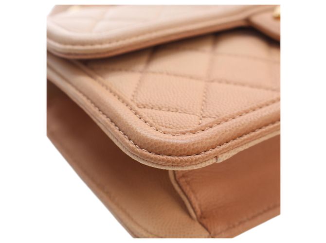 Chanel Beige Small Quilted Caviar Sunset On The Sea Flap - vista 7