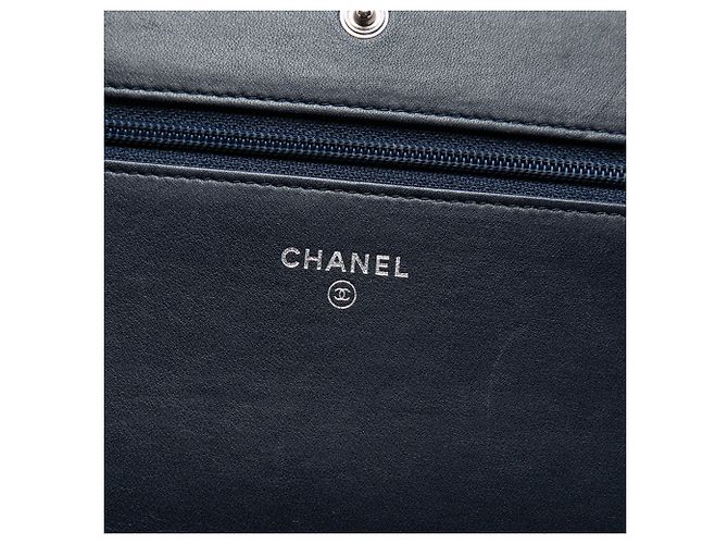 Portafoglio con Catena Chanel Blue Denim Deauville Blu navy - vista 5