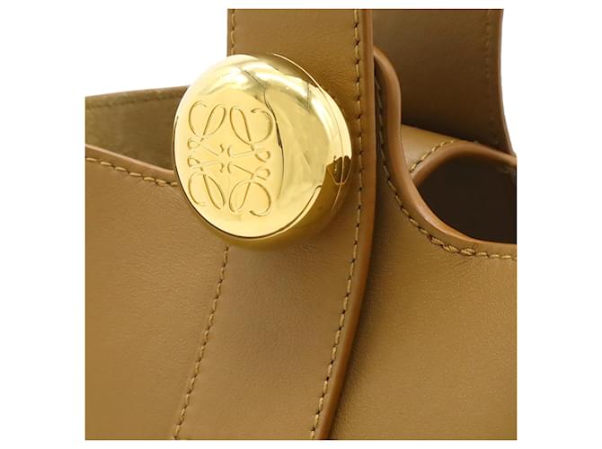 Borsa a secchiello LOEWE Brown Mini Leather Pebble Marrone - vista 4