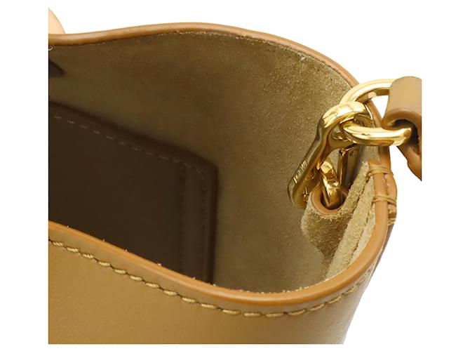 Borsa a secchiello LOEWE Brown Mini Leather Pebble Marrone - vista 5