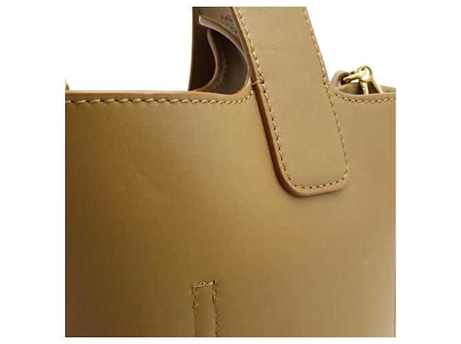 Borsa a secchiello LOEWE Brown Mini Leather Pebble Marrone - vista 6