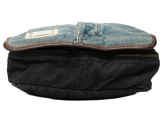 Borsa a tracolla in denim blu Dolce & Gabbana - vista 3