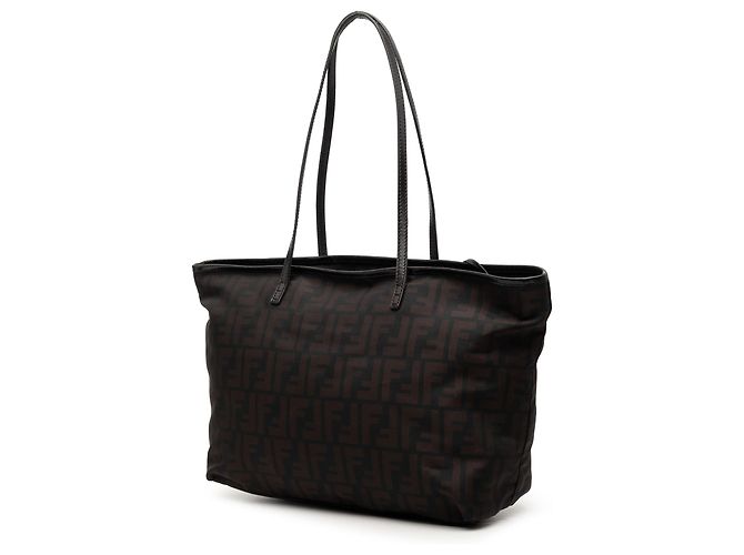 Fendi Black Small Zucca Nylon Roll Tote Schwarz - Ansicht 2
