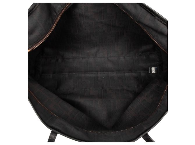 Fendi Black Small Zucca Nylon Roll Tote Schwarz - Ansicht 4