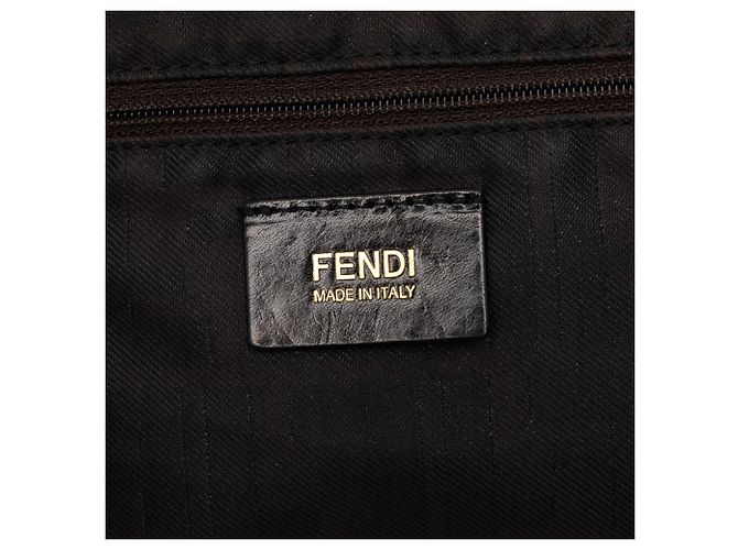 Fendi Black Small Zucca Nylon Roll Tote Schwarz - Ansicht 5