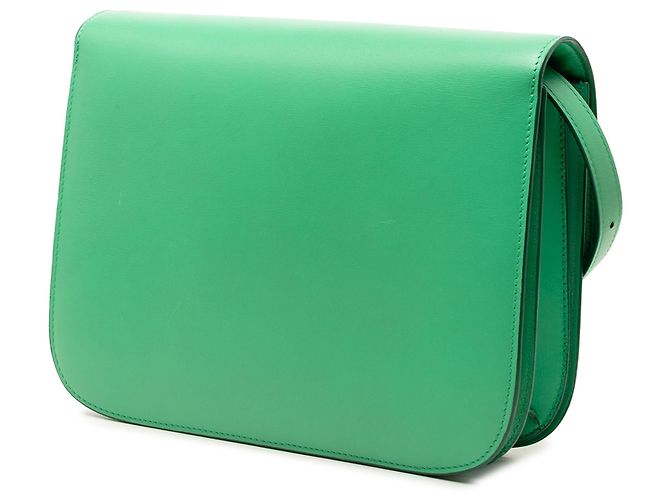 Céline Celine Green Medium Calfskin Classic Box Verde - vista 2