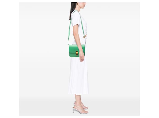 Céline Celine Green Medium Calfskin Classic Box Verde - vista 7