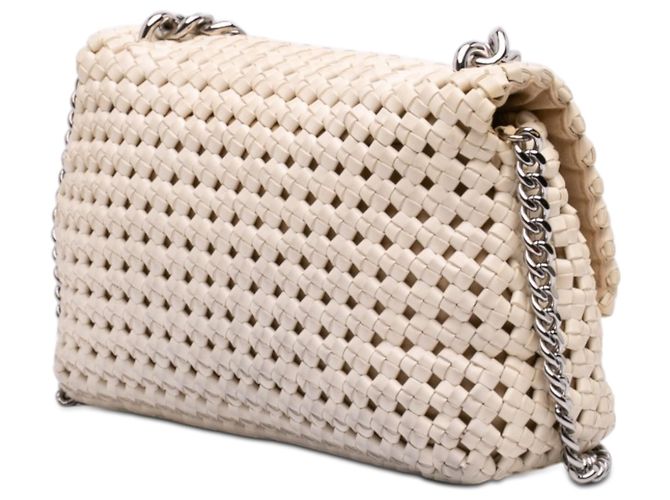 Stella Mc Cartney Borsa a mano Becks in ecopelle intrecciata bianca Stella McCartney Bianco - vista 2