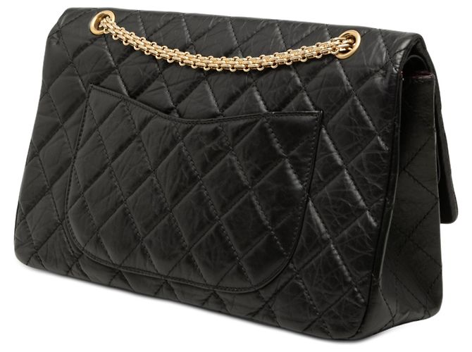 Chanel Black Quilted Aged Calfskin Reissue 2.55 Double Flap 227 Nero - vista 2