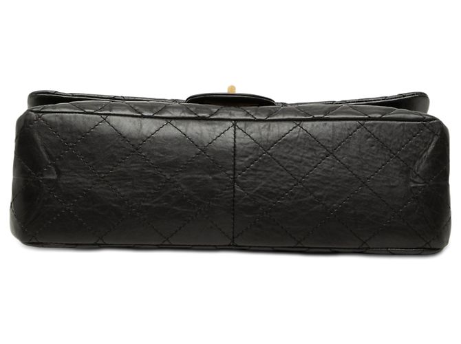 Chanel Black Quilted Aged Calfskin Reissue 2.55 Double Flap 227 Nero - vista 3