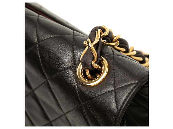 Chanel Black Jumbo XL Classic Lambskin Single Flap Nero - vista 7