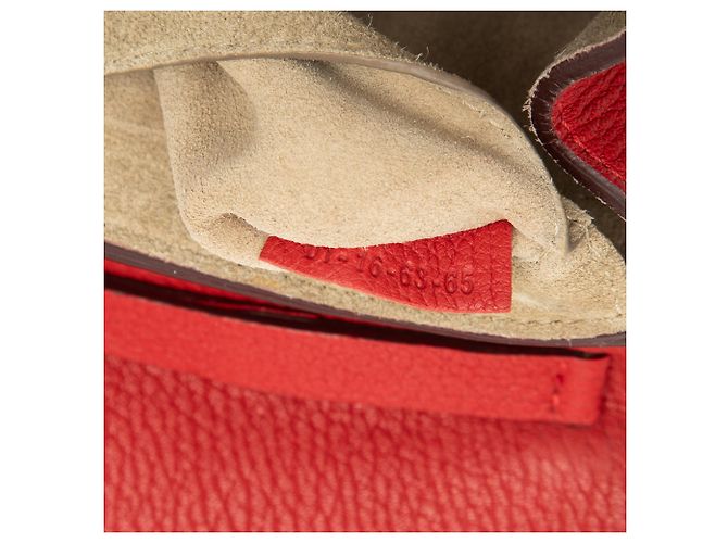 Chloé Drew Crossbody in agnello granulato nano rosso - vista 6