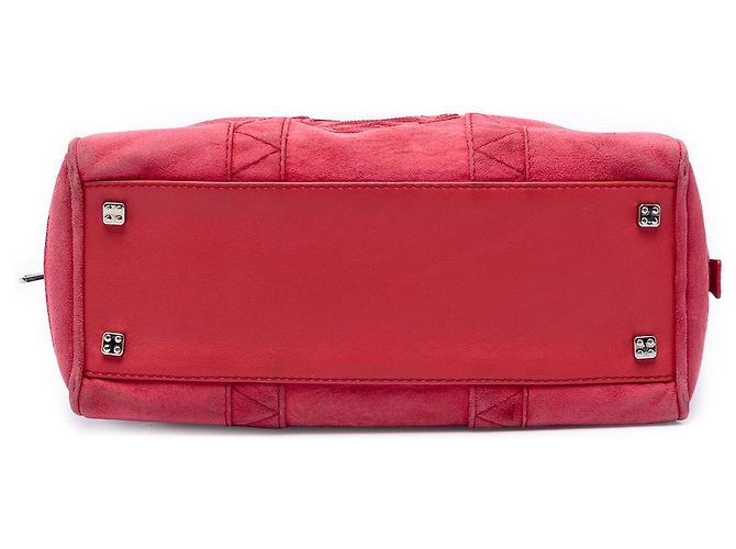 LOEWE Amazona 28 in scamosciato rosso con cuciture - vista 3