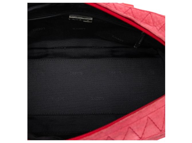 LOEWE Amazona 28 in scamosciato rosso con cuciture - vista 4