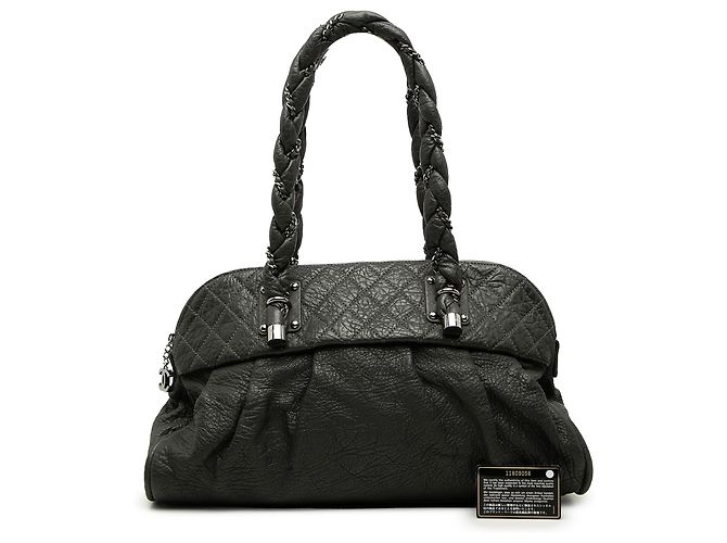 Borsa a tracolla Lady Braid in pelle di vitello nera Chanel Nero - vista 7