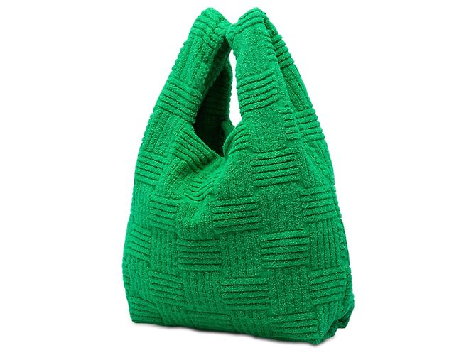 Sacola de compras Green Terry Cloth Bottega Veneta Verde - vista 2