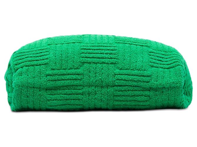 Sacola de compras Green Terry Cloth Bottega Veneta Verde - vista 3