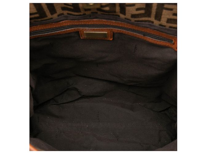 Fendi Tote aus braunem Zucca-Canvas - Ansicht 4