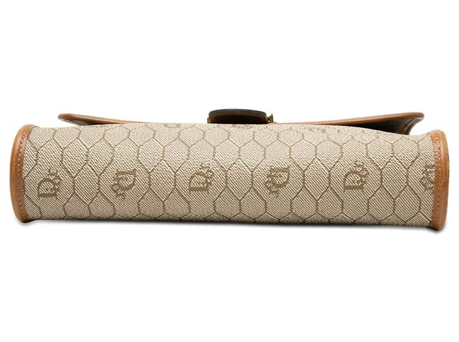 Borsa a tracolla Dior in tela rivestita beige honeycomb - vista 3