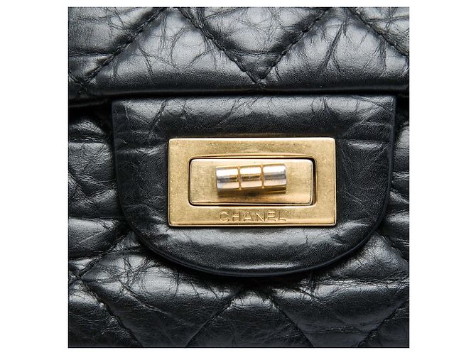 Chanel Black Quilted Aged Calfskin Reissue 2.55 Double Flap 227 Nero - vista 5