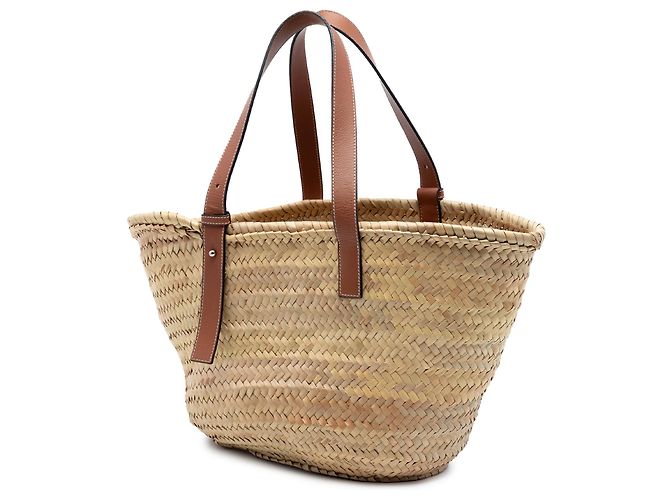 LOEWE Bolso Tote Anagram de rafia beige Medium - vista 2