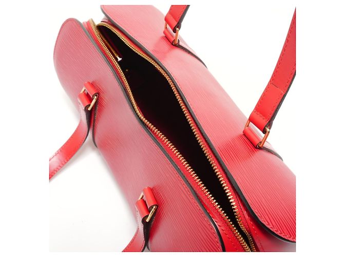 Borsa a Spalla Louis Vuitton Epi Soufflot - Rosso - vista 10