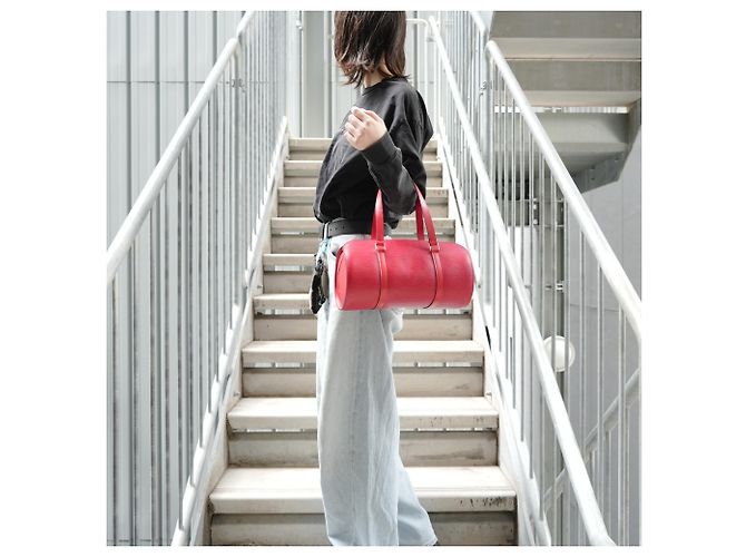 Borsa a Spalla Louis Vuitton Epi Soufflot - Rosso - vista 18