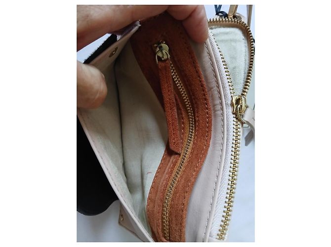 Petite Mendigote Borsa a tracolla in pelle e pony hair zebra Multicolore Beige - vista 9