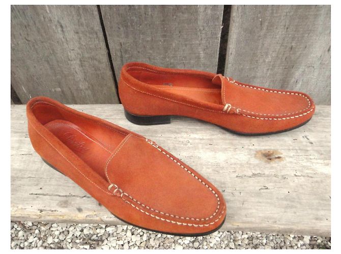 Paraboot Mocassini in scamosciato arancione - vista 2