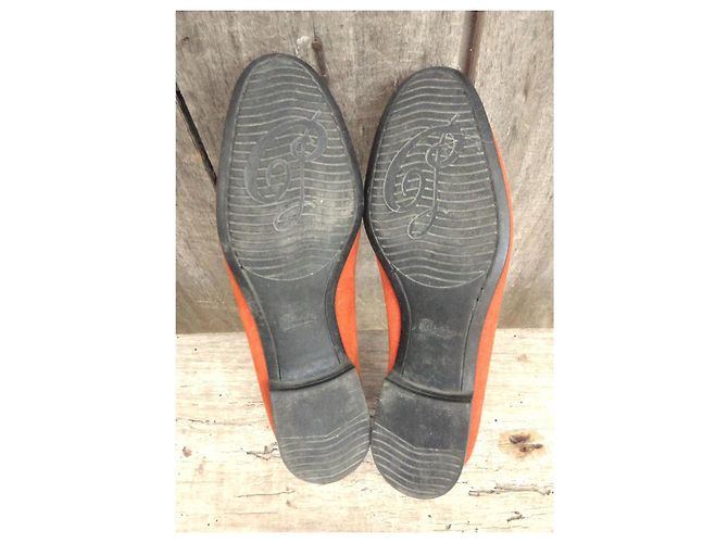 Paraboot Mocassini in scamosciato arancione - vista 5