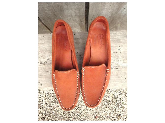 Paraboot Mocassini in scamosciato arancione - vista 8