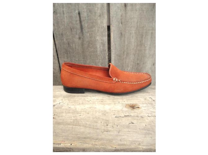 Paraboot Mocassini in scamosciato arancione - vista 9
