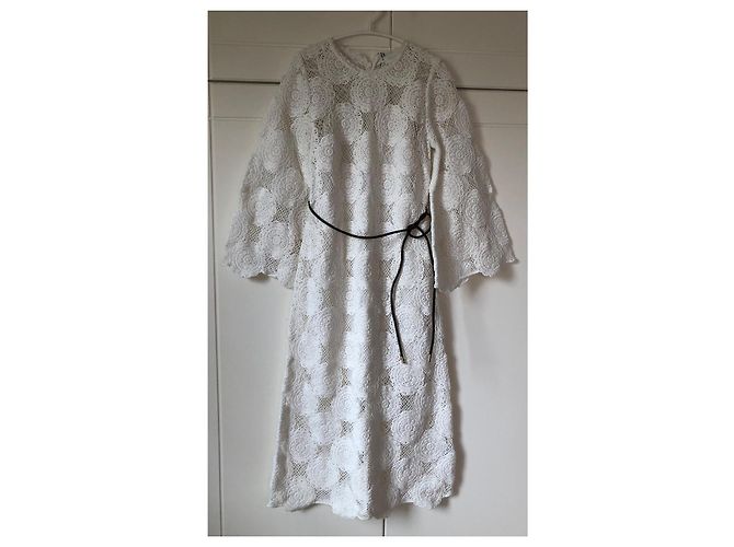 Vestido midi de encaje Junie de Zimmermann Blanco - vista 2