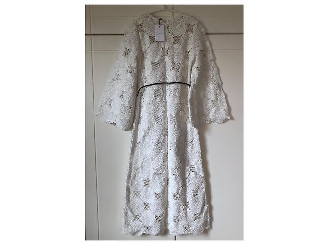 Vestido midi de encaje Junie de Zimmermann Blanco - vista 3