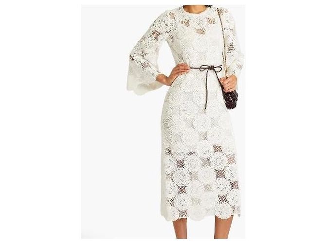Vestido midi de encaje Junie de Zimmermann Blanco - vista 4